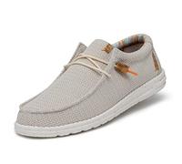 Hey Dude Vegan Wally Stretch Scarpe Uomo Sneakers Panna estive Lacci Traspiranti