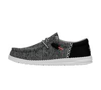 Hey Dude Wally Funk Open Mesh, Moccasin Uomo, Nero Bianco, 41 EU