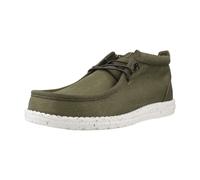 HEYDUDE - Wally Mid Canvas - Scarpe Uomo Slip-On Stivaletti, Olive, 44