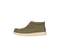 HEYDUDE Wally Mid Waxed Canvas - Scarpe Uomo Slip-On Stivaletti, Olive, 44