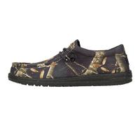 Hey Dude Wally Realtree Edge - Scarpe da uomo senza lacci, comode e leggere, Nero/mimetico, 44.5 EU
