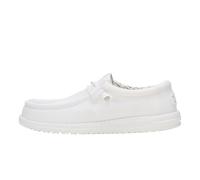 Hey Dude Wally Scarpa in tela elasticizzata da uomo, bianco/bianco, 47 EU