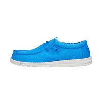 Hey Dude Wally Stretch Canvas, Moccasin Uomo, Blu, 42 EU