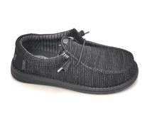 Hey Dude Wally stretch sox 41898 scarpa allacciata tessuto nero fondo gomma C