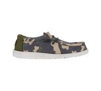 Hey Dude Wally Washed Scarpe Uomo Estive Tessuto Camouflage Colore Verde