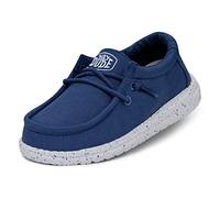 Hey Dude Wally Youth Slub Canvas, Moccasin Bambini e ragazzi, Blu, 33 EU