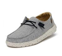 Hey Dude Wendy Chambray Moc Toe Shoes - Scarpe da Donna, Bianco/Blu, 42 EU