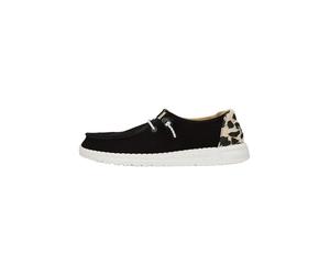 Hey Dude Wendy Leopard - Scarpe Donna Slip-On Sneakers - Mocassini, Black/Leopard, 40