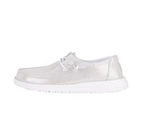 Hey Dude Wendy Metallic Shine, Moccasin Donna, Argento, 36 EU