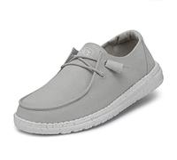 Hey Dude Wendy Slub Canvas, Mocassini Donna, Light Grey, 41 EU