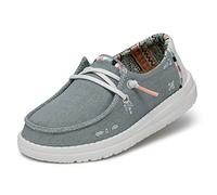 Hey Dude Wendy Youth Boho Moc Toe Shoes, Denim Chiaro, 32 EU