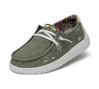 Hey Dude Wendy Youth Boho Moc Toe Shoes, Oliva, 32 EU