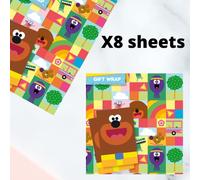 Hey Duggee - Carta da regalo, 8 fogli, 8 etichette, dimensioni: 70 x 50 cm, prodotto ufficiale responsabile