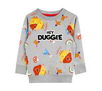 Hey Duggee Felpa Squirrels Club Boys Maglione per Bambini a Maniche Lunghe Grigi