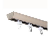 Hey Duty 100600 - Asta per tende extra lunga, per soggiorno, finitura champagne, ideale per il trattamento delle finestre, 3,6 m di lunghezza (3 x 1,2 m)