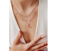 Hey Happiness Collana 'Mond Set' oro rosé Donna - Abbigliamento - Occasioni - Matrimonio - Per la madre della sposa - Scarpe e accessori - Gioielli Hey Happiness Onesize