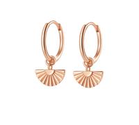 Hey Happiness Orecchini 'Fan Hoops' oro rosé Donna Hey Happiness One Size