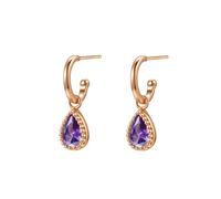 Hey Happiness Orecchini 'February Birthstone' oro rosé Donna Hey Happiness One Size