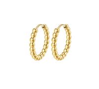 Hey Happiness Orecchini 'Medium Beaded Hoop' oro Donna - Abbigliamento - Occasioni - Matrimonio - Per la madre della sposa - Scarpe e accessori - Gioielli Hey Happiness One Size