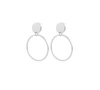 Hey Happiness Orecchini 'Round Drop Hoop' argento Donna - Abbigliamento - Occasioni - Matrimonio - Per la madre della sposa - Scarpe e accessori - Gioielli Hey Happiness One Size