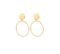 Hey Happiness Orecchini 'Round Drop Hoop' oro Donna - Abbigliamento - Occasioni - Matrimonio - Per la madre della sposa - Scarpe e accessori - Gioielli Hey Happiness One Size