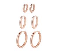 Hey Happiness Orecchini 'Trio Hoops' oro rosé Donna Hey Happiness One Size