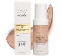 Hey Honey Trick and Treat CC Cream SPF 46, crema idratante per la correzione del colore con miele e propoli, copertura per rosacea, arrossamento e pelle matura, senza sperimentazione su animali, 30 ml