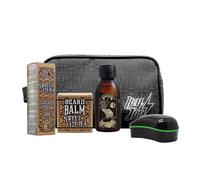 HEY JOE! - Kit Di Sopravvivenza Per Barbuti Deluxe No. 5 - Kit Per La Cura Della Barba Da Uomo - Balsamo, Olio, Shampoo, Spazzola E Borsa Da Toilette Per Barbe Sane