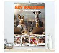 Hey Kollegen - Lustige Arbeitskollegen, die jeder kennt (hochwertiger Premium Wandkalender 2026 DIN A2 hoch), Kunstdruck in Hochglanz: Witziger ... fürs Büro. Lustig, charmant und unterhaltsam.