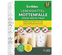 Hey Nature Trappole Antitarme Alimentari, 12 Pezzi, Senza Insetticidi | Massimo effetto attrattivo per rilevare l’infestazione, trappole di monitoraggio contro le farfalline alimentari