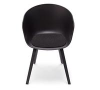 Hey Sign About a Chair - Cuscino per sedia, lana vergine, grafite 08AR, 39 x 37 x 0,5 cm