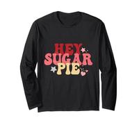 Hey Sugar Pie Retro Tipografia Citazione 70s Design Estetico Maglia a Manica
