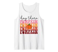 Hey There Pumpkin Funny Fall Thanksgiving Uomini Donne Ragazzo Ragazza Canotta