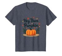 Hey There Zucca Autunno Foglie Carino Saluto Maglietta, Bambini, Pervinca, 10 Anni