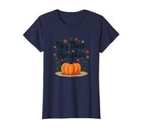 Hey There Zucca Autunno Foglie Carino Saluto Maglietta, Donna, Navy, S