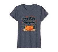 Hey There Zucca Autunno Foglie Carino Saluto Maglietta, Donna, Pervinca, XS