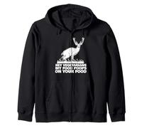 Hey Vegetariani Il Mio Cibo Fa la Cacca sul Tuo Cibo Felpa con Cappuccio
