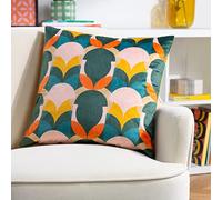 Heya Home Raeya Art Deco - Cuscino imbottito con piume di velluto