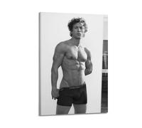 HEYANGZ Stampa artistica da parete con personaggi di Jeremy Allen WhitePop, artisti, attori, cantanti, in stile moderno, per camera da letto, per camera da letto, 30 x 45 cm, con cornice, stile 20