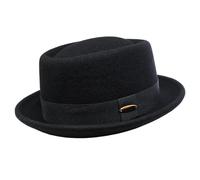 HEYANN Cappello in lana con torta di maiale per uomo e donna, cappelli fedora vintage 100% feltro di lana a tesa corta cappello porkpie da gentleman jazz trilby cappelli unisex per artisti per feste