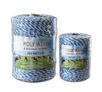 HEYANN Filo elettrico per recinzione, corda per recinzione elettrica da 3 mm, in nylon resistente ai raggi UV, per recinzioni elettriche, accessori per corda di cavallo (500 m blu)