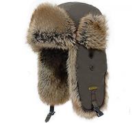 HEYANN Uschanka Trapper Russian Hütte Fur cap Earflap Winter Bomber Cappello Invernale Unisex Cappello da Aviatore Cappello di Pelliccia per Adulti da Uomo, Marrone, L/XL