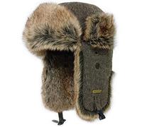 HEYANN Ushanka - Cappello Invernale da Pilota in Finta Pelliccia, Caldo, da Uomo, con paraorecchie, Antivento, per attività all'aperto, Brownhua-sanse, Large/X-Large