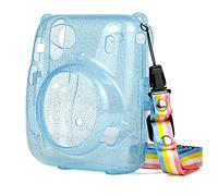 HEYBB Borsa for fotocamera Portable TRACCIA TRASPARENTE BAG TRASPARENTE Copertura protettiva Cover protettiva for cinturino anti-impatto Adatta for Fuji Instax Mini 11 Borsa fotografica (Color : Blau