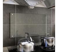 heybb Paraschizzi per Cucina Trasparente 70x40 cm in Vetro Temperato,Pannello Paraschizzi Cucina Adesivo da Parete,Ignifugo e Resistente all'Acqua Paraspruzzi Lavandino