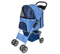 heybb Passeggino per Cani Blu,Passeggino per Cani 2in1 - Box per Trasporto Cani - Borsa da Trasporto per Cani Pieghevole-Carrello per Animali con finestre a Rete e parapioggia