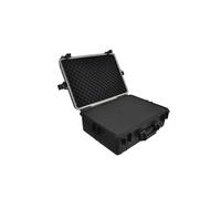 heybb Valigetta in Plastica Dura e Schiuma 35 L Nera,Custodia universale per strumenti di misura, Custodia in alluminio resistente, Vano porta attrezzi, Imbottitura in schiuma, Con lucchetto, Antipolv
