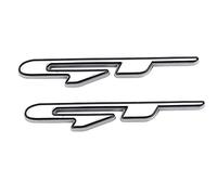 HEYCE 2 Pezzi Adesivo con Emblema 3D GT in Metallo Cromato per Coperchio del Bagagliaio Dell'auto Logo Corto SUV Coupé,D