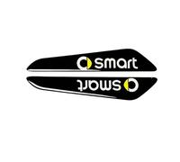 HEYCE 2Pcs Adesivo per la Protezione anticollisione della portiera dell'auto per Smart 450 451 453 Fortwo Striscia di Gomma Forfour, Striscia Protettiva, Accessori Esterni AntiGraffio,Black