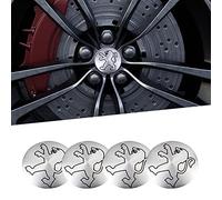 HEYCE 4 x 56 mm Logo coprimozzo coprimozzo Badge Logo Adesivi Adatto per Peugeot 206 307 308 3008 207 208 407 508 2008 5008 107, coprimozzo 3D coprimozzo Auto Logo Adesivi,A